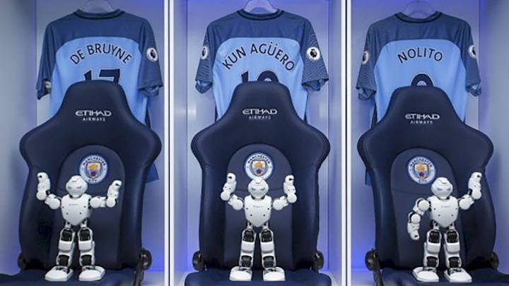 Manchester City adds humanoid robots to fan experience Manchester City adds humanoid robots to fan experience