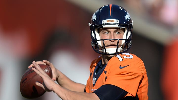 Trevor Siemian a spectator at Broncos practice Wednesday Trevor Siemian a spectator at Broncos practice Wednesday