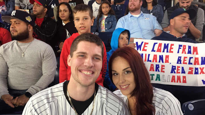 Fan drops ring during televised Yankee Stadium engagement