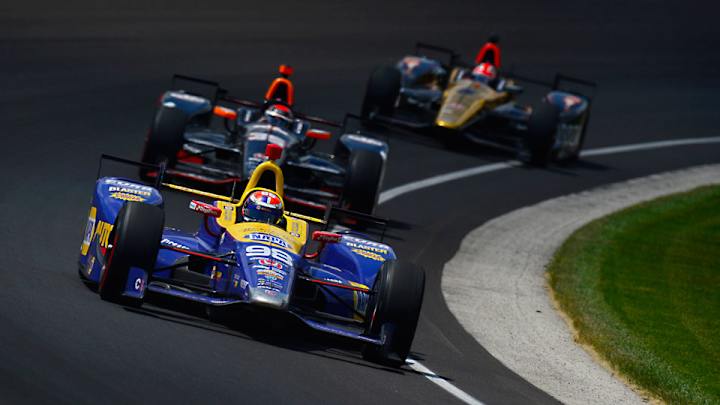 Alex Rossi stretches his final drops of gas to win the Indy 500