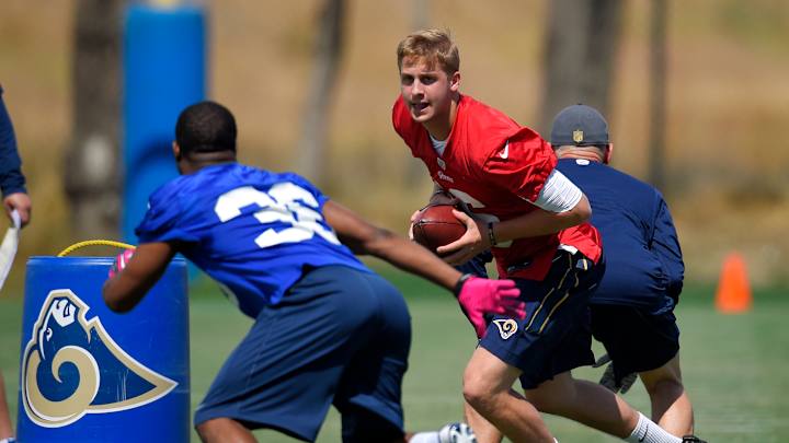 Jared Goff grateful to start work in 1st practice with Rams
