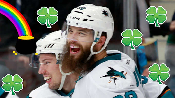 Sharks D Brent Burns dressed like a leprechaun ahead of St. Patrick’s day Sharks D Brent Burns dressed like a leprechaun ahead of St. Patrick’s day