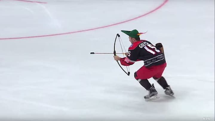 Stick on fire, bow and arrow highlight KHL All-Star Skills Competition