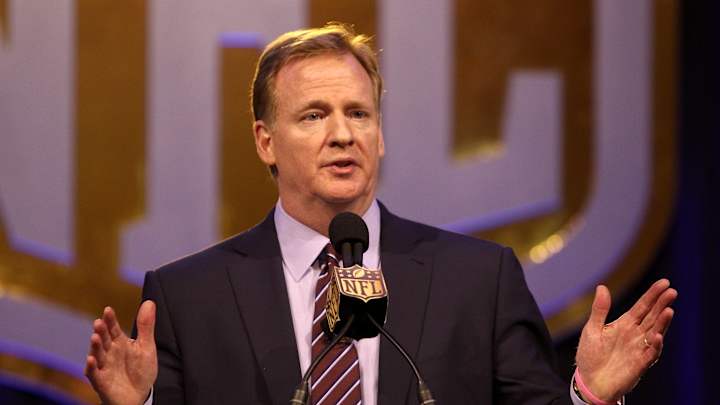Roger Goodell talks new ejection rule, CTE, Patriots draft pick