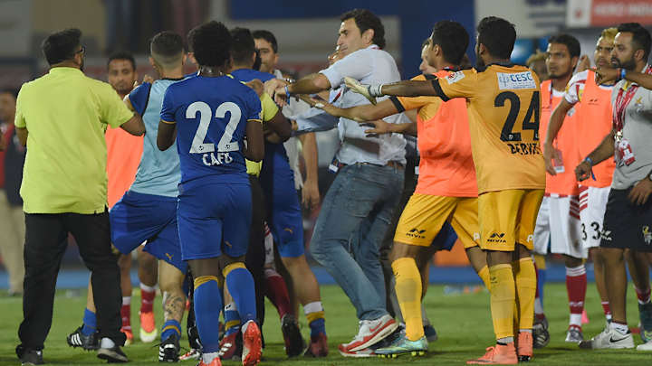 Watch: Soccer player goes wild, kicks opponent in postgame brawl in India