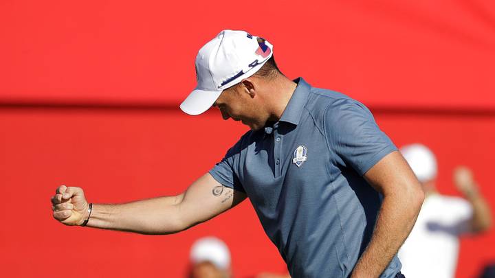 Danny Willett hears it from the Hazeltine crowd