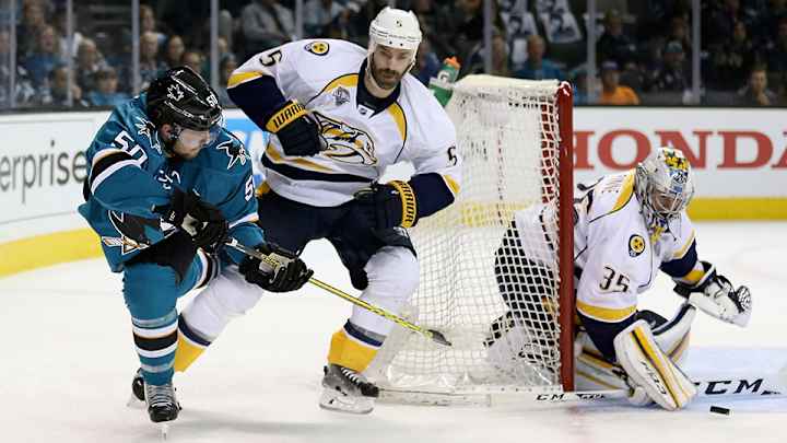 Sharks get to Rinne, Predators to take Game 1 Sharks get to Rinne, Predators to take Game 1