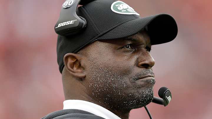 Jets coach Bowles hospitalized, doesn't travel with team
