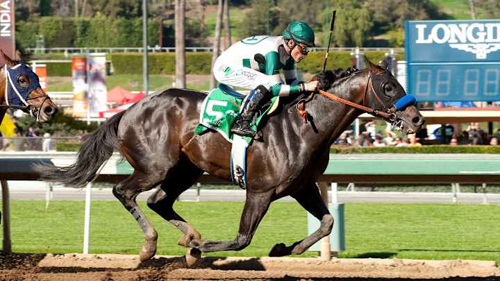 Mor Spirit wins Robert Lewis for Baffert at Santa Anita