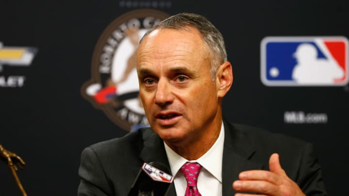 MLB commissioner Rob Manfred discusses domestic violence policy