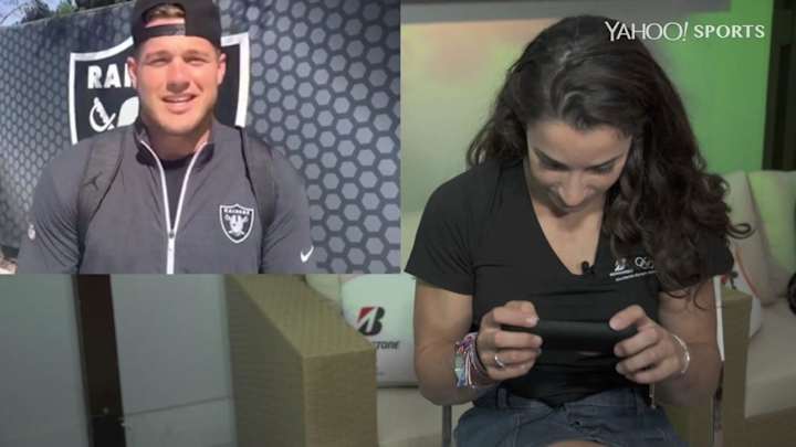 Raiders TE Colton Underwood just landed a date with Aly Raisman Raiders TE Colton Underwood just landed a date with Aly Raisman