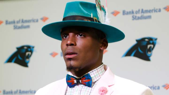 Cam Newton dressed up like it was Easter Sunday Cam Newton dressed up like it was Easter Sunday