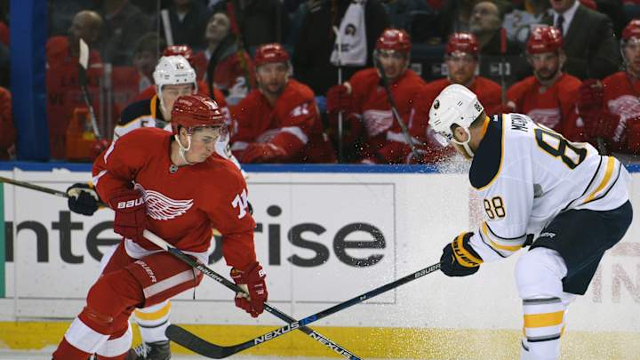 Rookie Dylan Larkin leads Red Wings to 3-0 win over Sabres