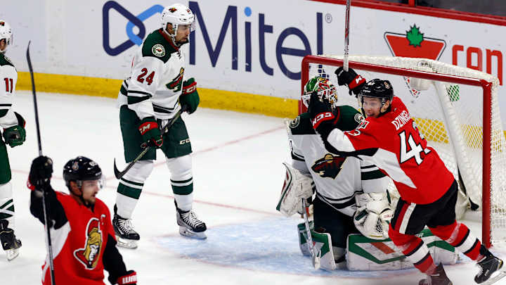 Karlsson scores in OT and Sens edge Wild 3-2