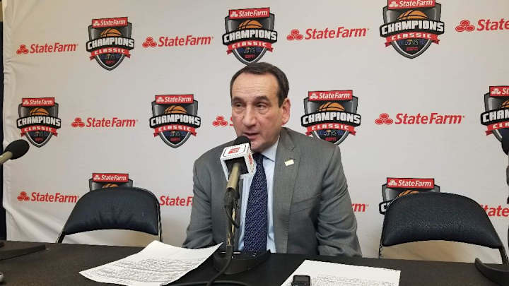 Legendary Hall of Fame Coach Mike Krzyzewski Talks After #4 Duke Downs #3 Kansas 68-66