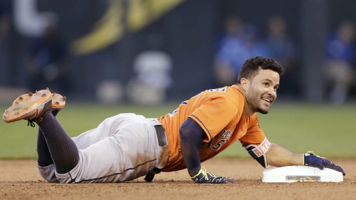 Watch: Jose Altuve trips going for triple, falls short of cycle