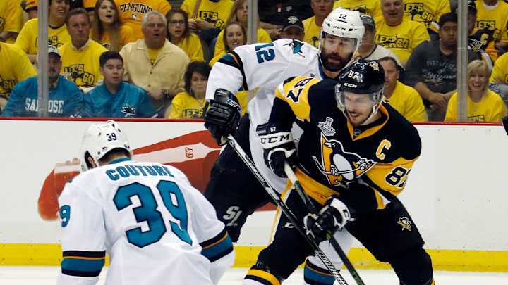 Penguins edge Sharks 3-2 in Game 1 of Stanley Cup Final