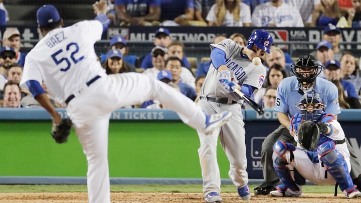 Cubs’ offense erupts to even NLCS as Dodgers’ pitching outlook takes hit