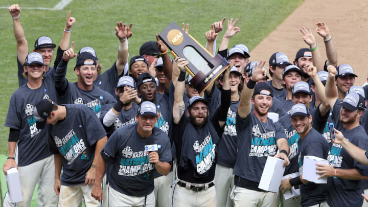 Watch: Rays’ Taylor Motter celebrates Coastal Carolina winning CWS