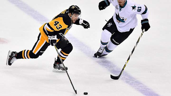 Sheary’s OT goal sends Penguins to 2-0 Cup final lead over Sharks