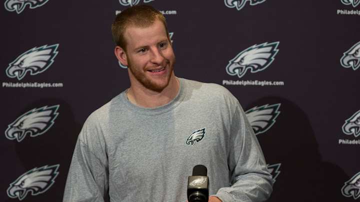 Carson Wentz on meeting Sam Bradford: ‘We talked football’