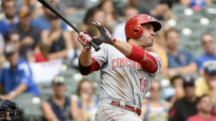 Votto homers again, doubles as Reds fall to Brewers, 7-3