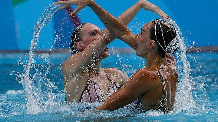 Russia synchronized swimming duo continues Olympic streak Russia synchronized swimming duo continues Olympic streak