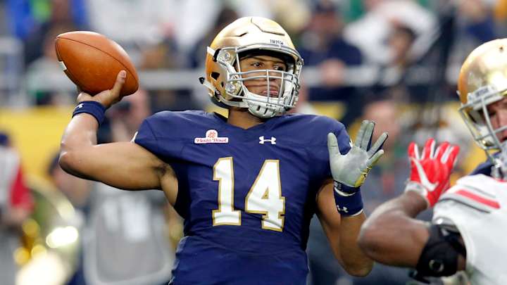 Kelly says 3 will compete for Notre Dame starting QB Kelly says 3 will compete for Notre Dame starting QB