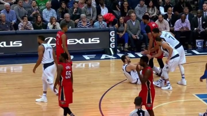 Andrew Bogut wasn’t about to let Anthony Davis step over him