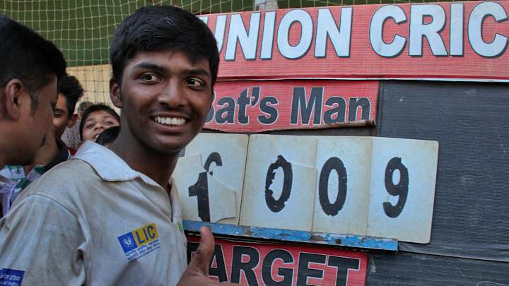 15-year-old cricketer from Mumbai scores 1,009 runs in one innings
