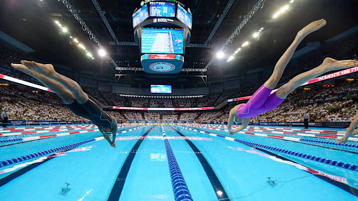 The Latest: Madison Kennedy qualifies fastest in 50M free