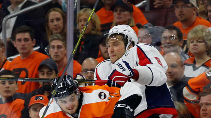 Flyers' Scott Laughton taken off on stretcher after hit Flyers' Scott Laughton taken off on stretcher after hit