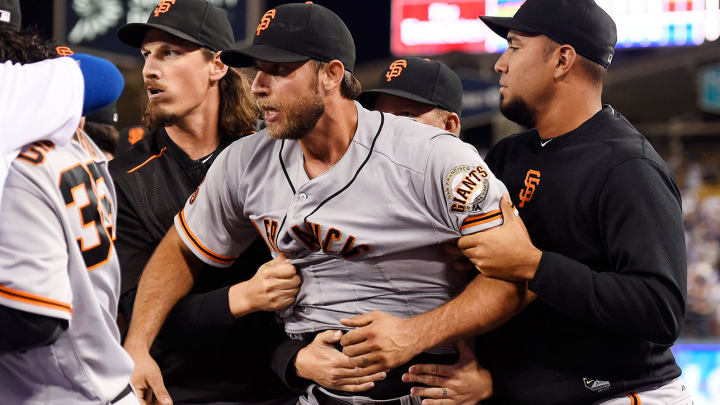 Bumgarner loses cool, Giants lose lead again as Dodgers all but ice NL West Bumgarner loses cool, Giants lose lead again as Dodgers all but ice NL West