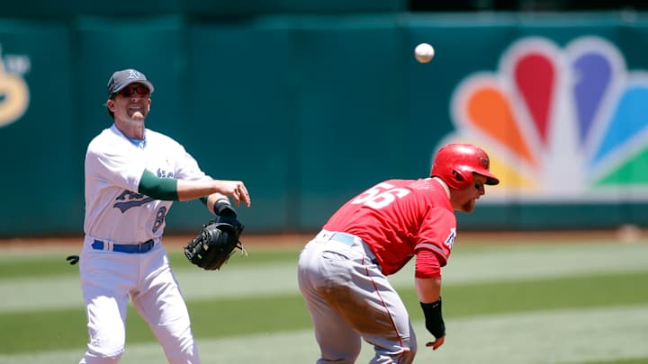 Weaver pitches 3-hitter as Angels beat A's 2-0