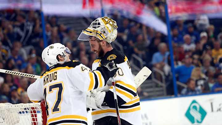 Marchand, Gustavsson lead Bruins past Lightning 1-0