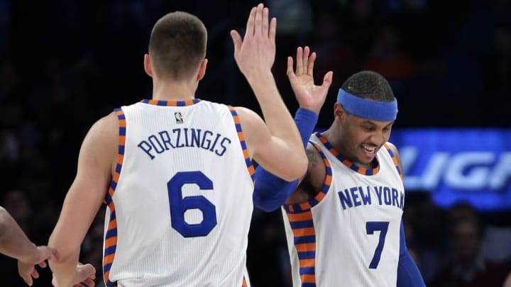 Kristaps Porzingis: I need Melo to stay with Knicks Kristaps Porzingis: I need Melo to stay with Knicks