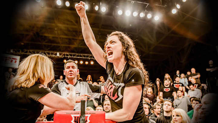 Pin pals: A pro arm wrestler trains for a title—and her husband does too