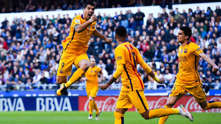 Watch: Suarez scores four, Barcelona drops eight on Deportivo