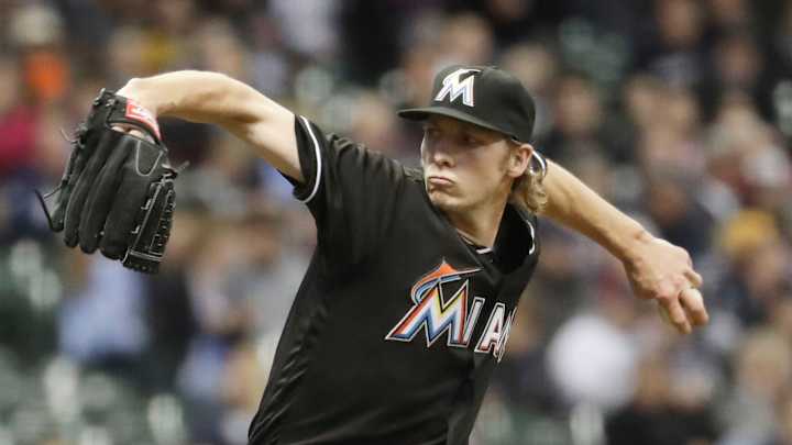 Marlins lefty Conley has no-hitter thru 6 innings vs Brewers