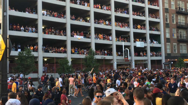 Scores of Cavs fans turn out to watch Game 7 in Cleveland