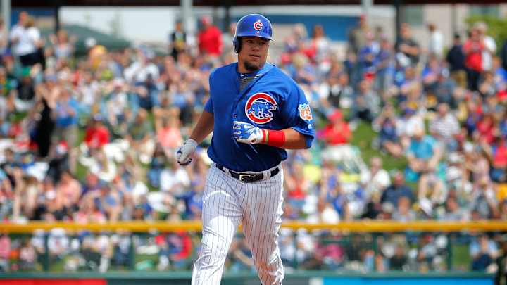 Cubs LF Schwarber hurn on Segura's inside-park HR