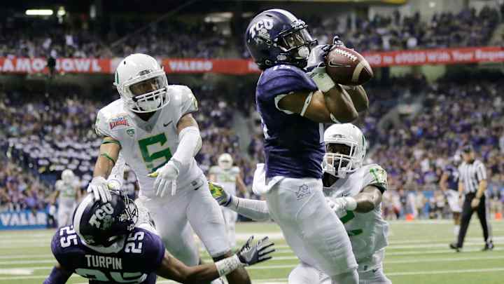 No. 11 TCU roars back to beat No. 15 Oregon  47-41 in 3OT