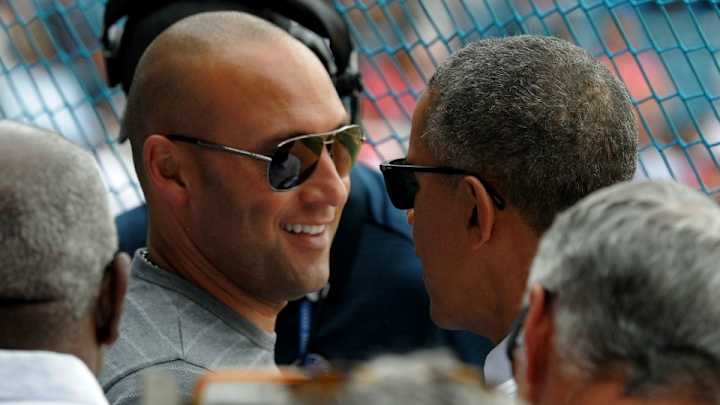 Watch: President Obama teases Derek Jeter about being old Watch: President Obama teases Derek Jeter about being old