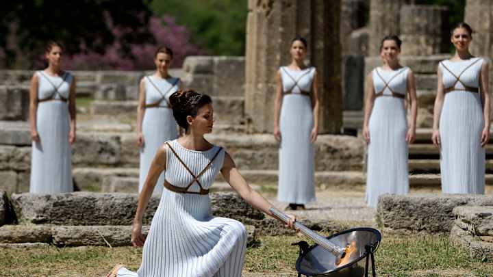 Backup flame for Rio lit in birthplace of ancient Olympics