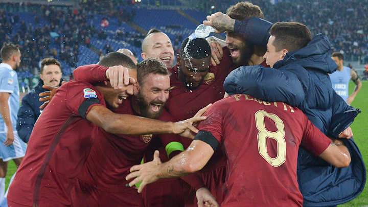 Roma beats Lazio in heated derby amid fan protest