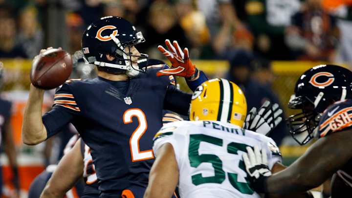 Bears QB Brian Hoyer leaves with apparent left arm injury