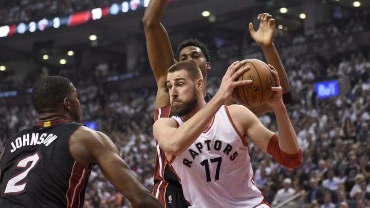 Raptors’ Jonas Valanciunas (ankle) out for rest of Heat series