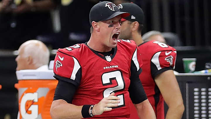 Watch: Matt Ryan very briefly considered blocking a defensive lineman Watch: Matt Ryan very briefly considered blocking a defensive lineman