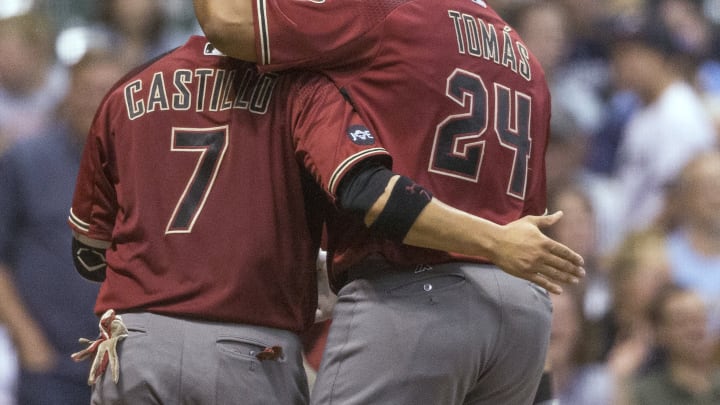 Tomas homers twice; Bradley, D'backs beat Brewers 8-1