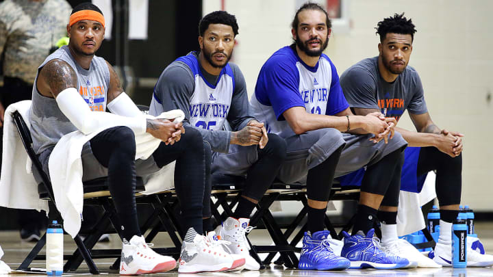 Watch: Knicks, Rockets players stand together during national anthem Watch: Knicks, Rockets players stand together during national anthem